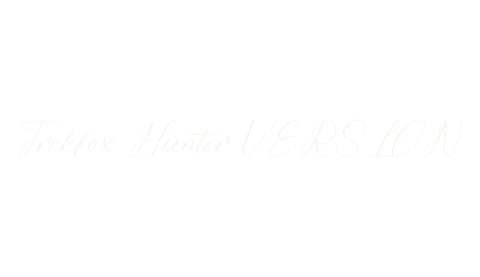 Trekfox Hunter VERSION, script font preview