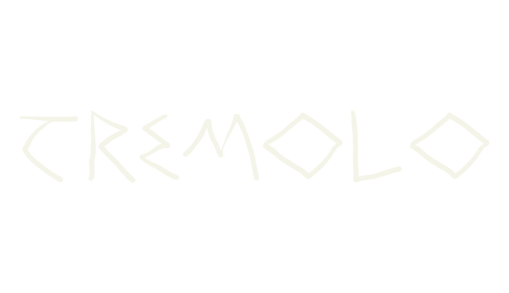 Tremolo, handwritten font preview