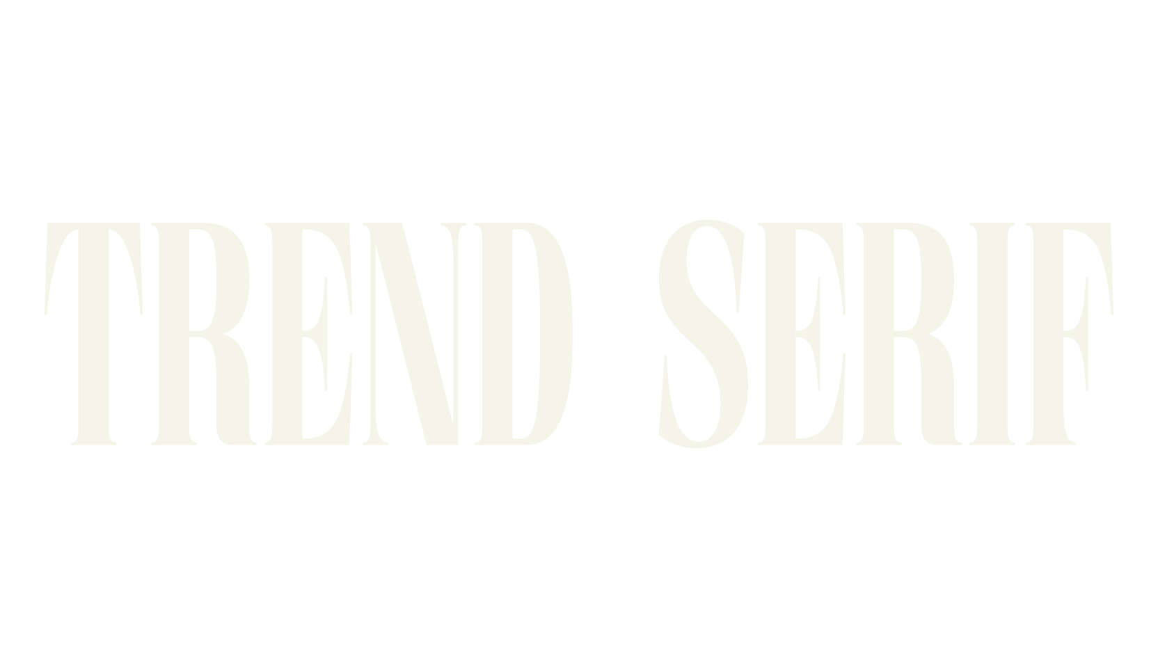 Trend Serif, serif font preview