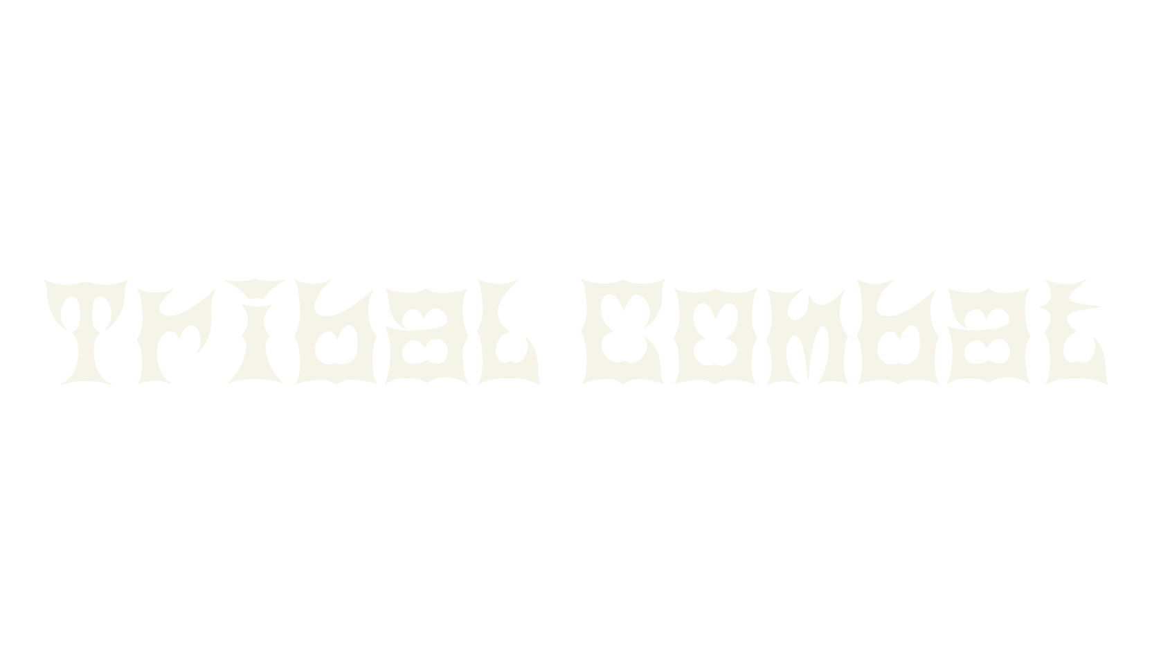 Tribal Combat, metal font preview