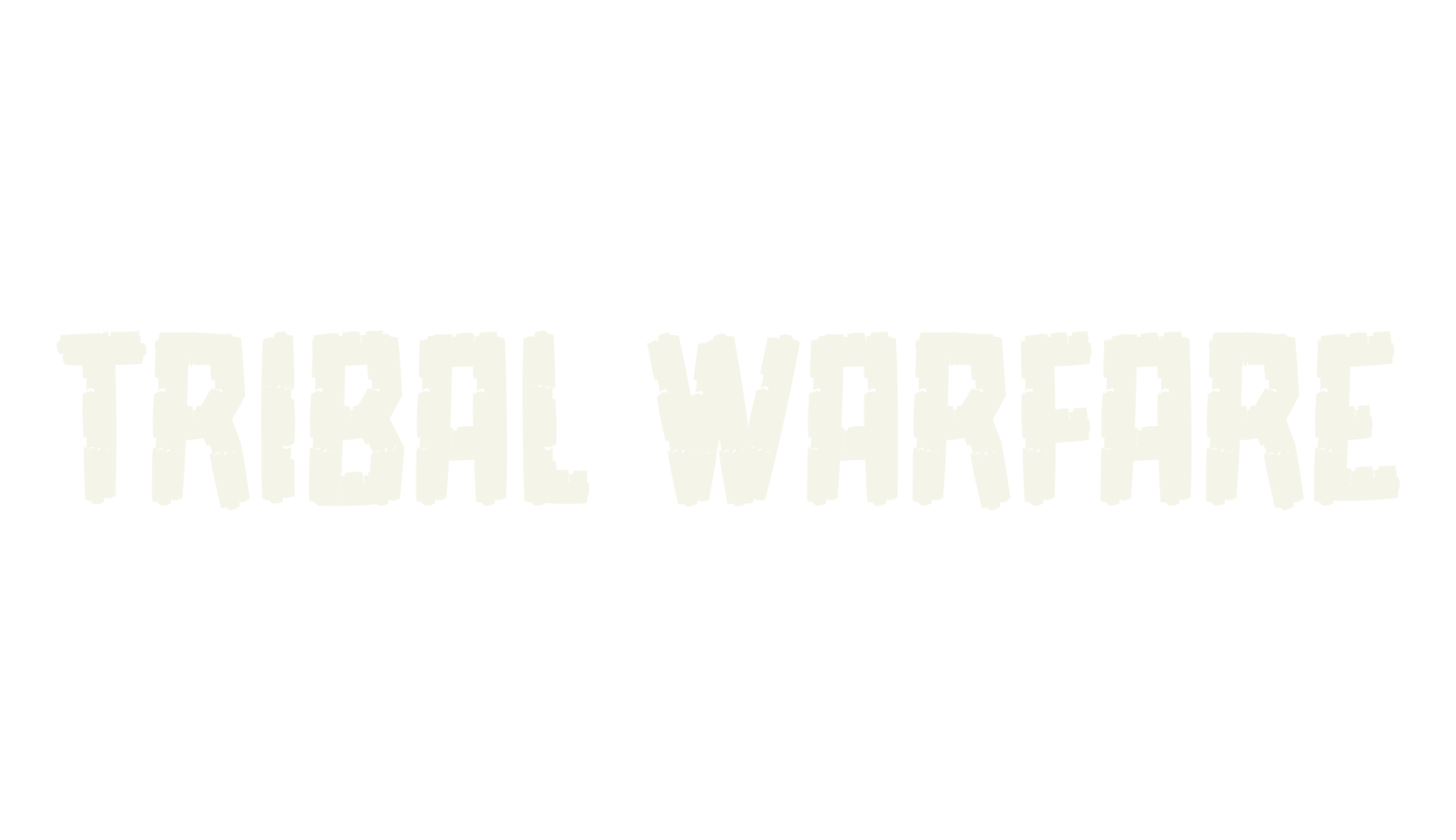 Tribal Warfare, unique font preview