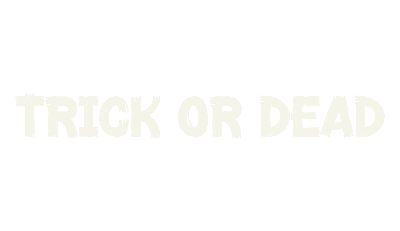 Trick Or Dead, horror font preview