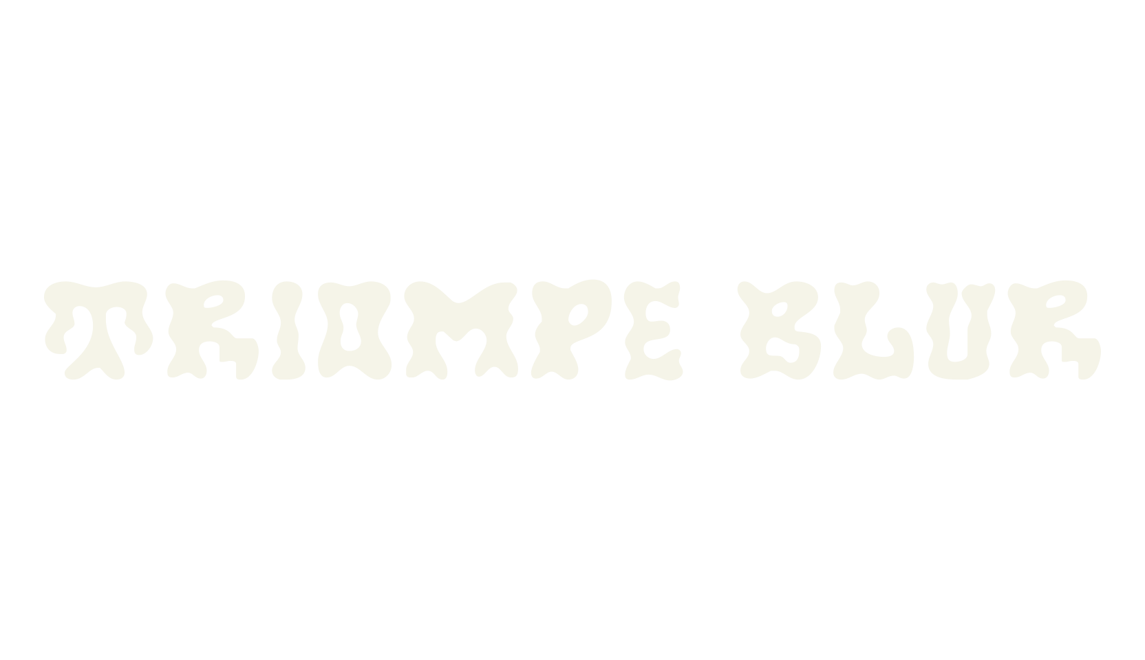 Triompe Blur, psychedelic font preview