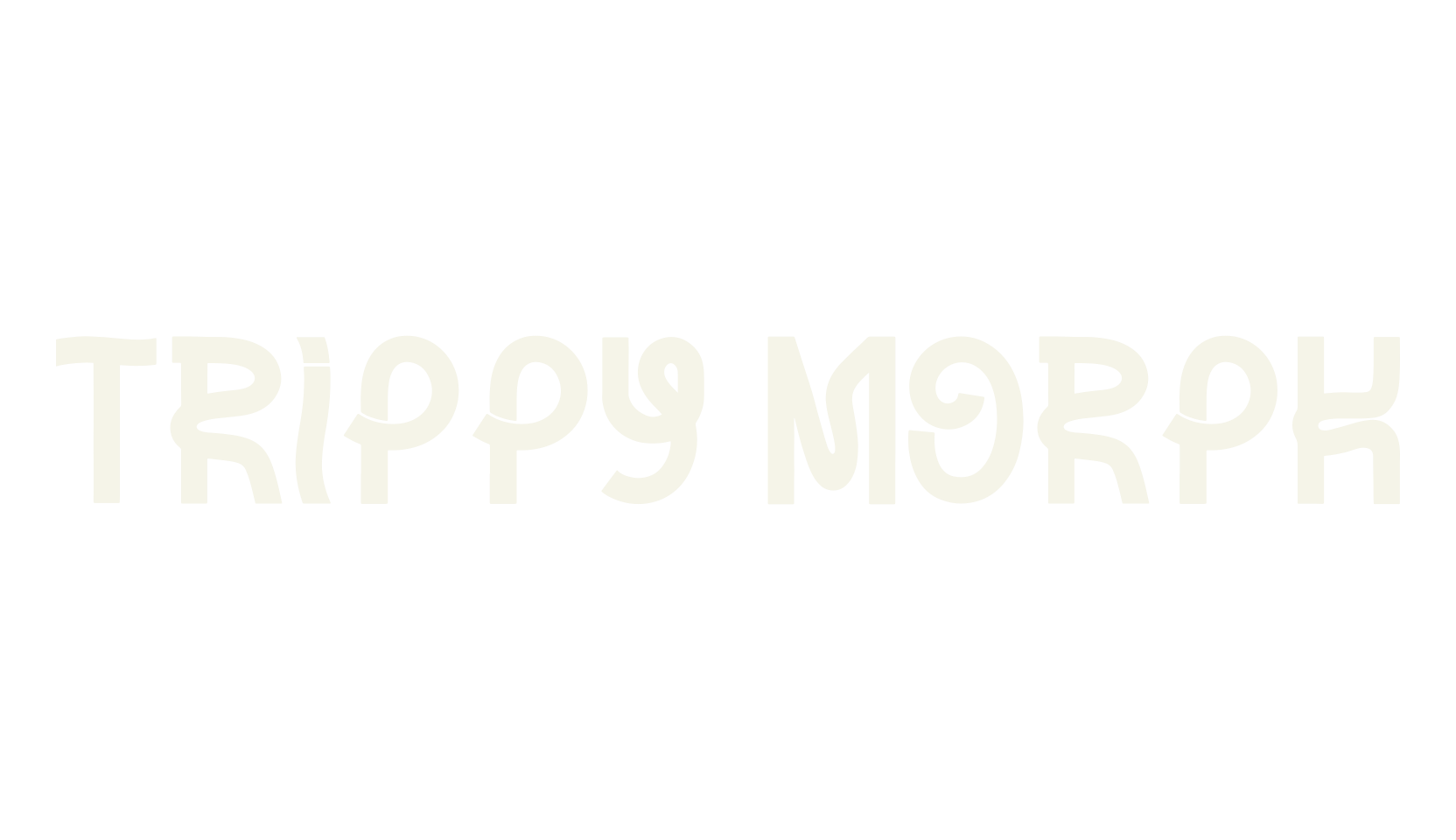 Trippy Morph, handwriting font preview