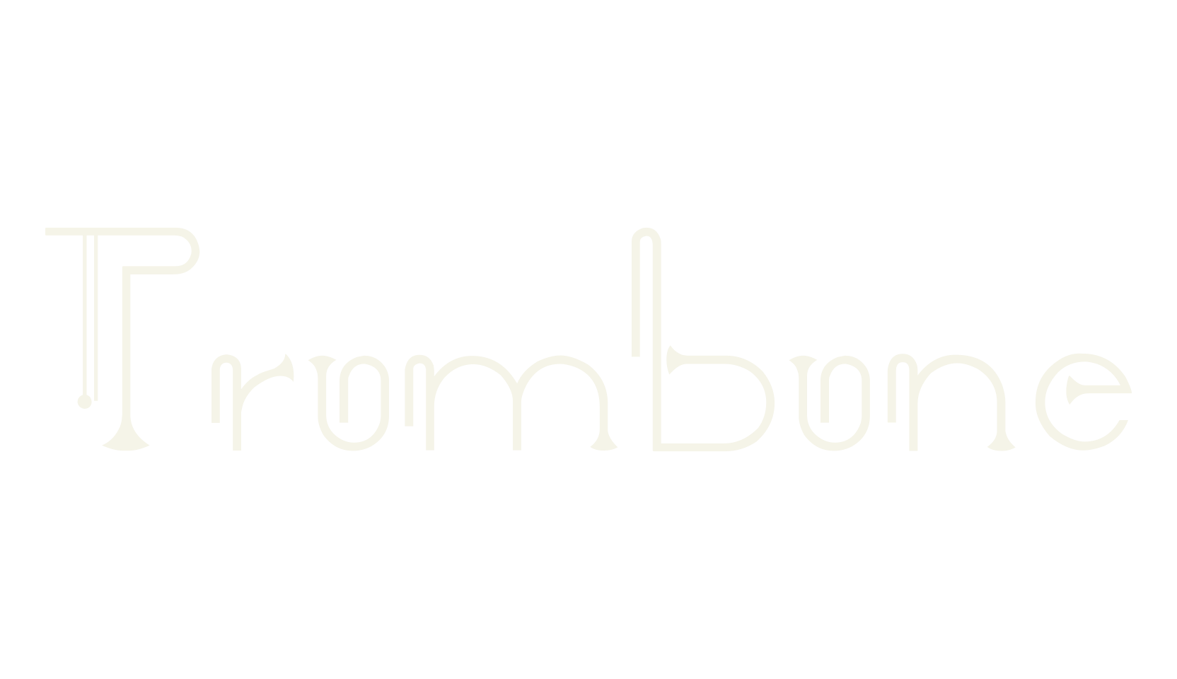 Trombone, alphabet font preview
