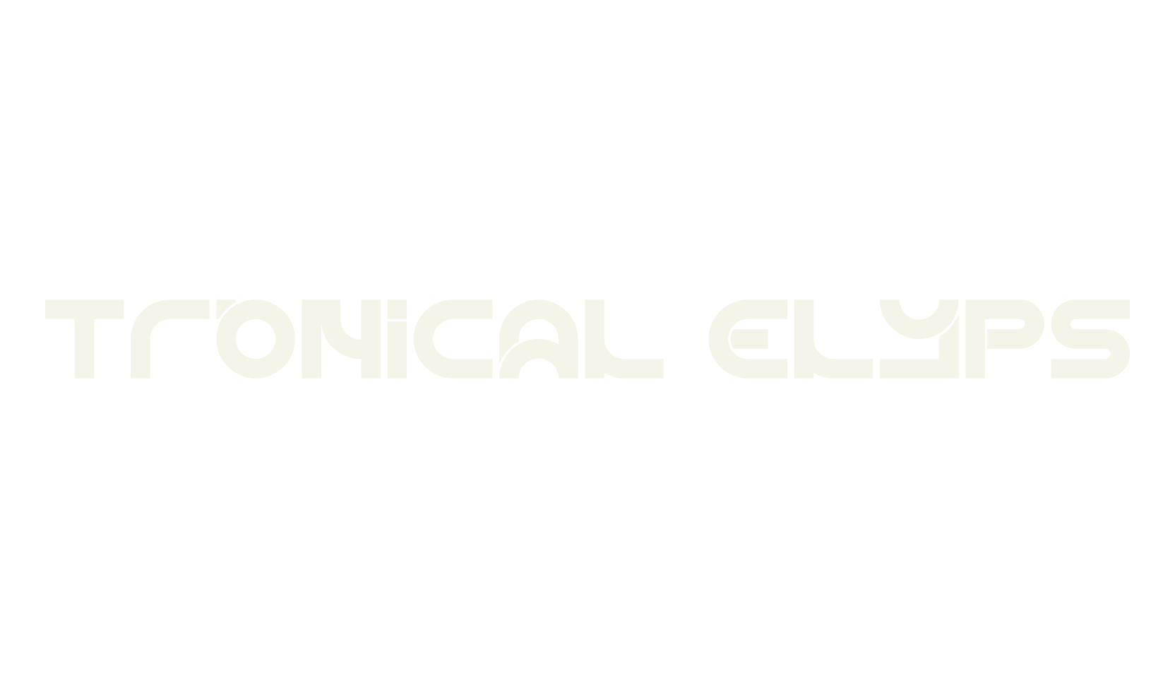 Tronical Elyps, futuristic font preview