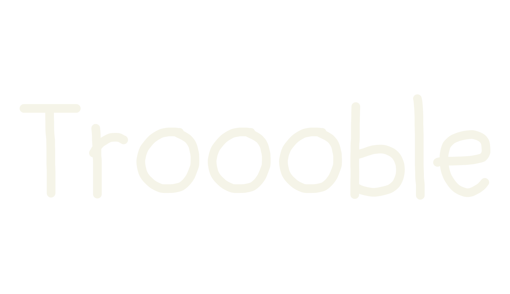 Troooble, cute font preview