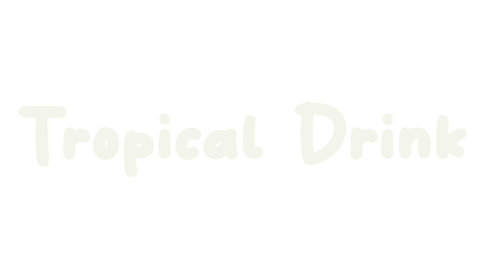 Tropical Drink, display font preview