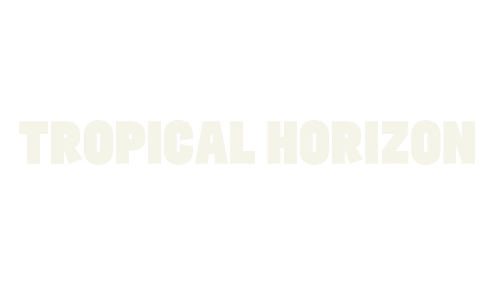 Tropical Horizon, chunky font preview