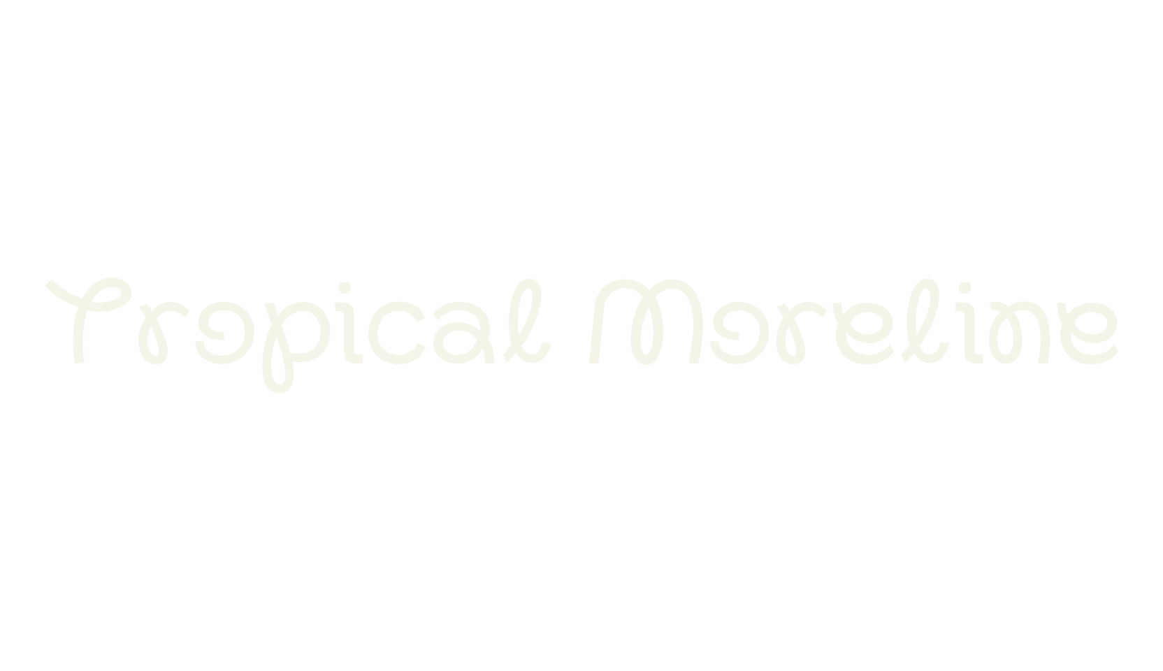 Tropical Moreline, logo font preview