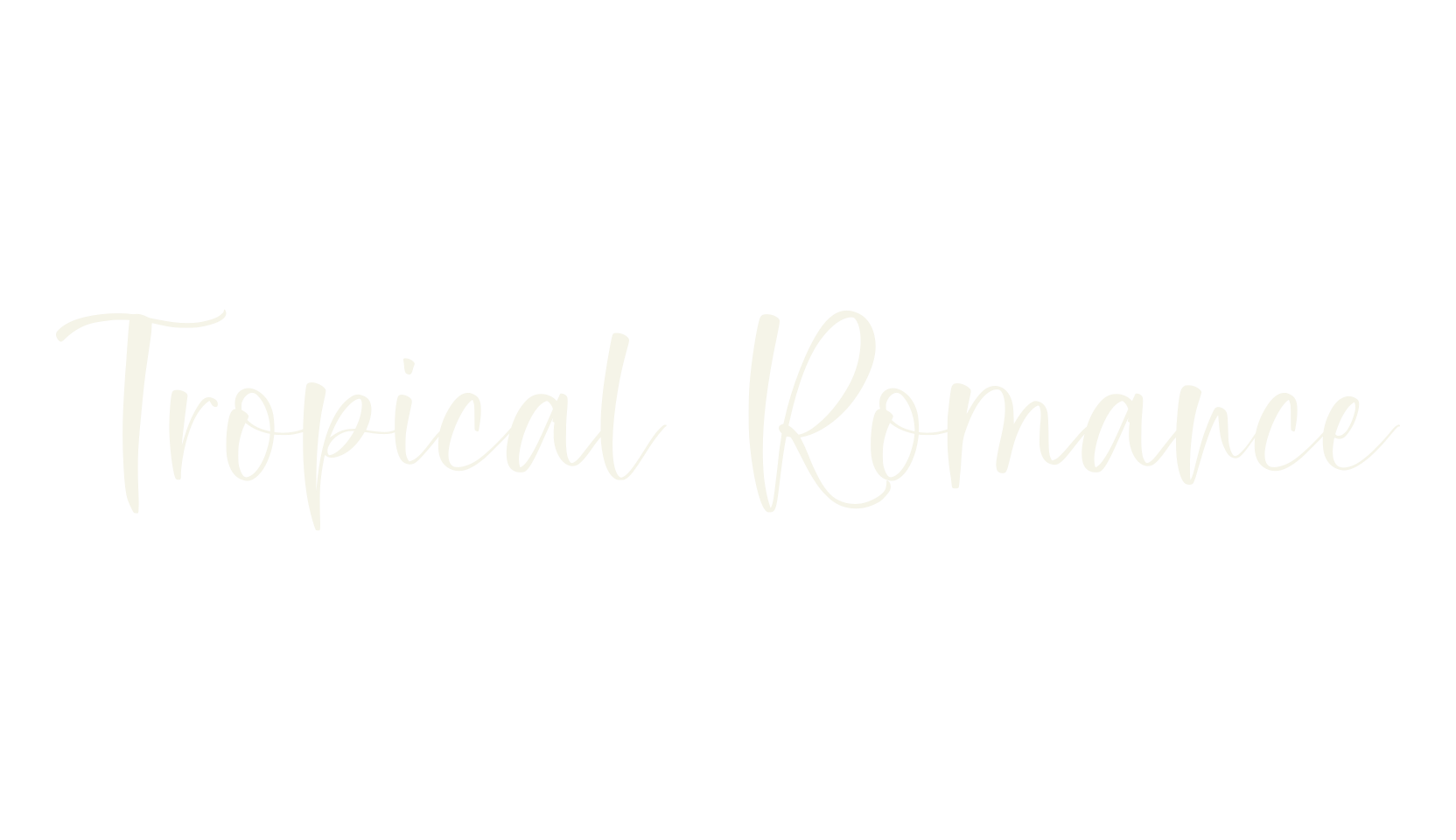 Tropical Romance, cursive font preview