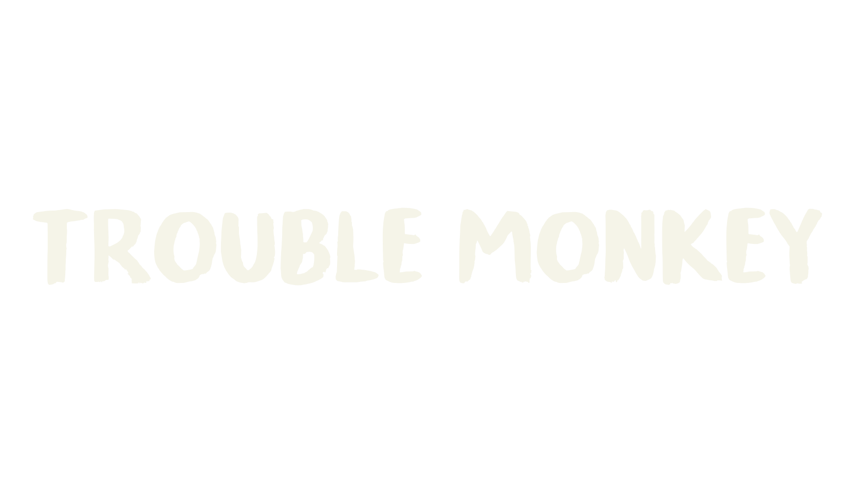 Trouble Monkey, brush font preview
