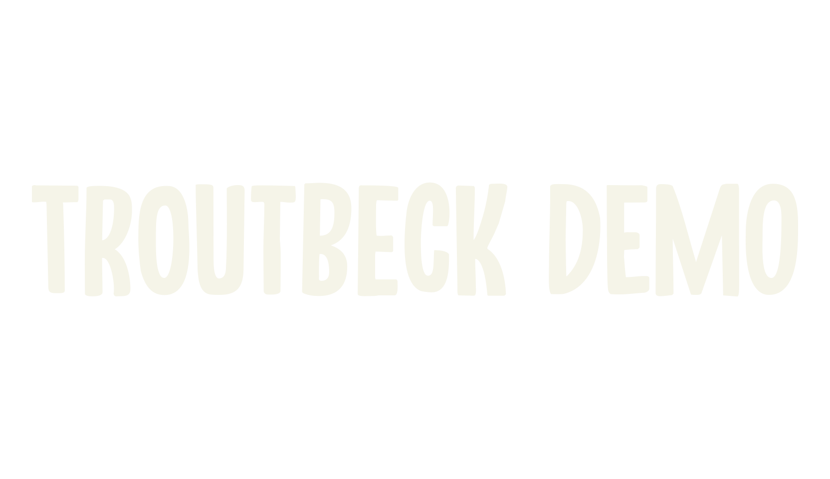 Troutbeck DEMO, display market font preview