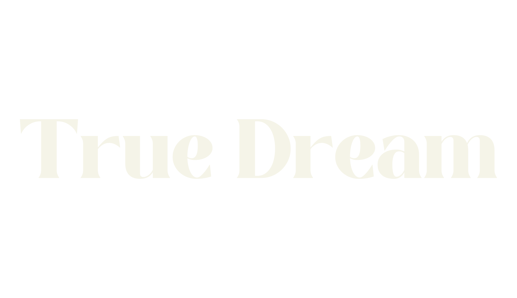 True Dream, stylish font preview