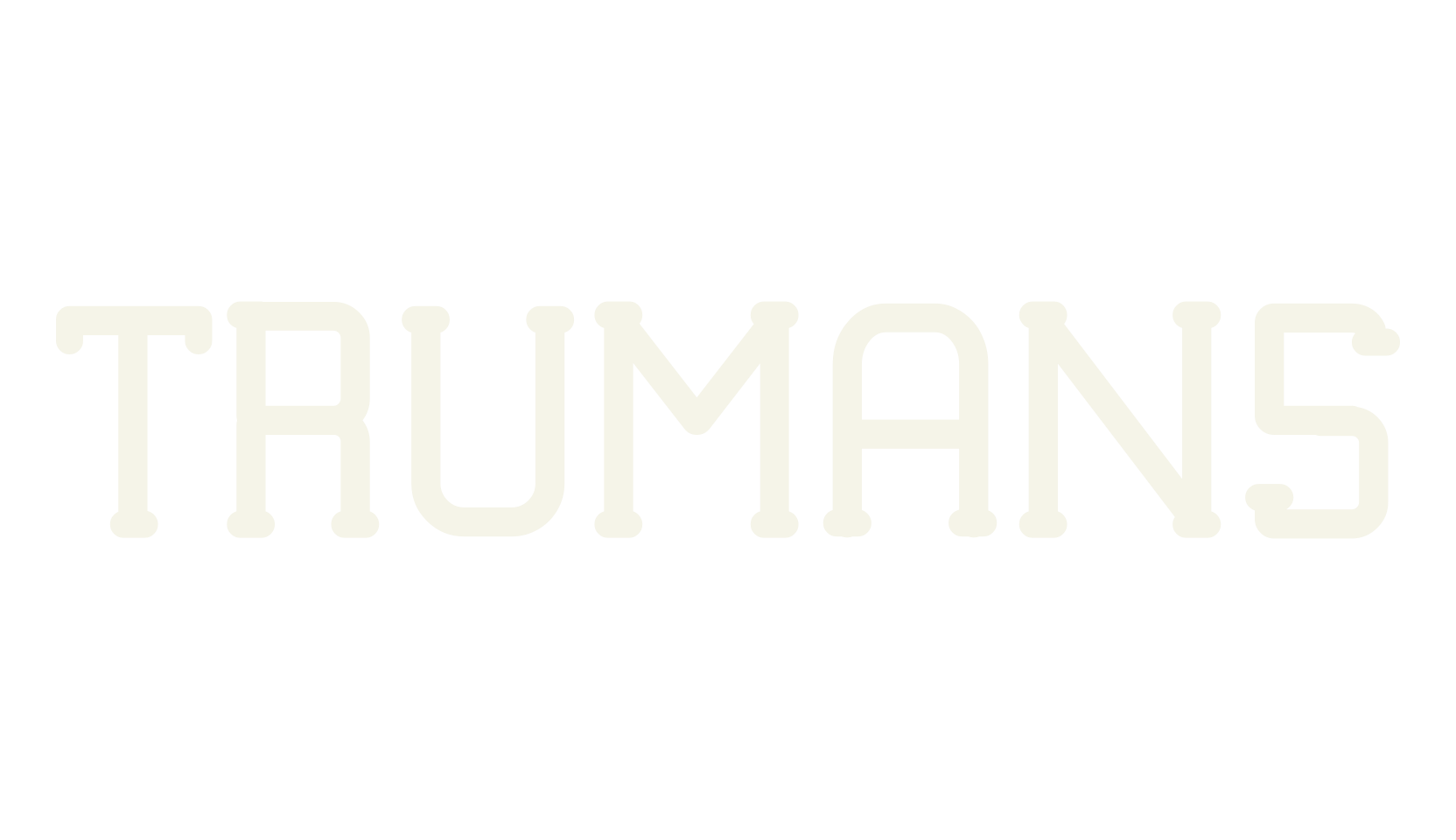 TRUMANS, real estate font preview