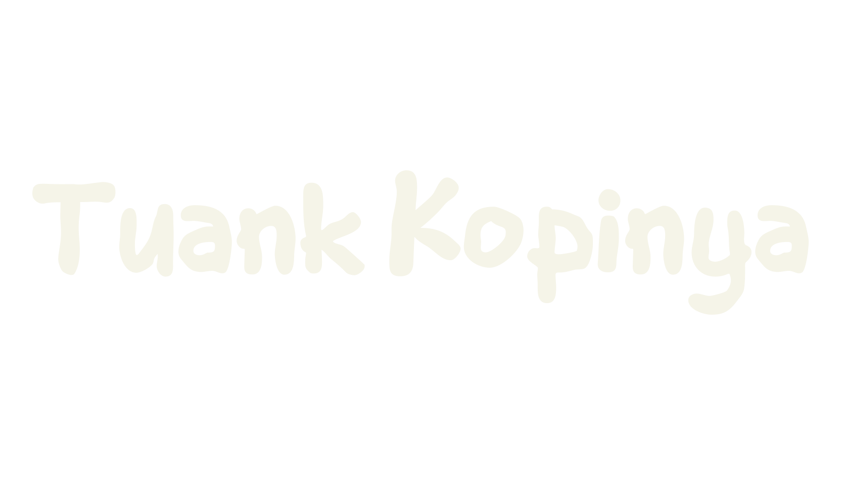 Tuank Kopinya, logo font preview