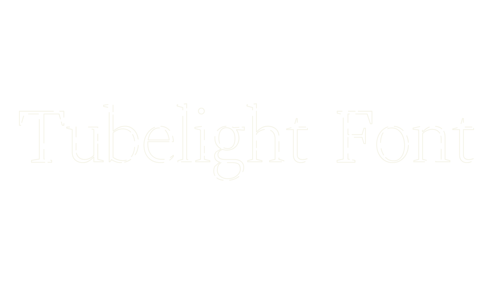 Tubelight Font, neon font preview