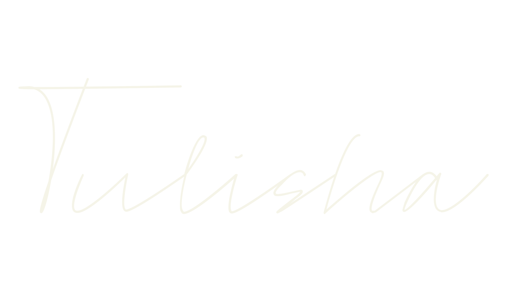 Tulisha, cursive font preview