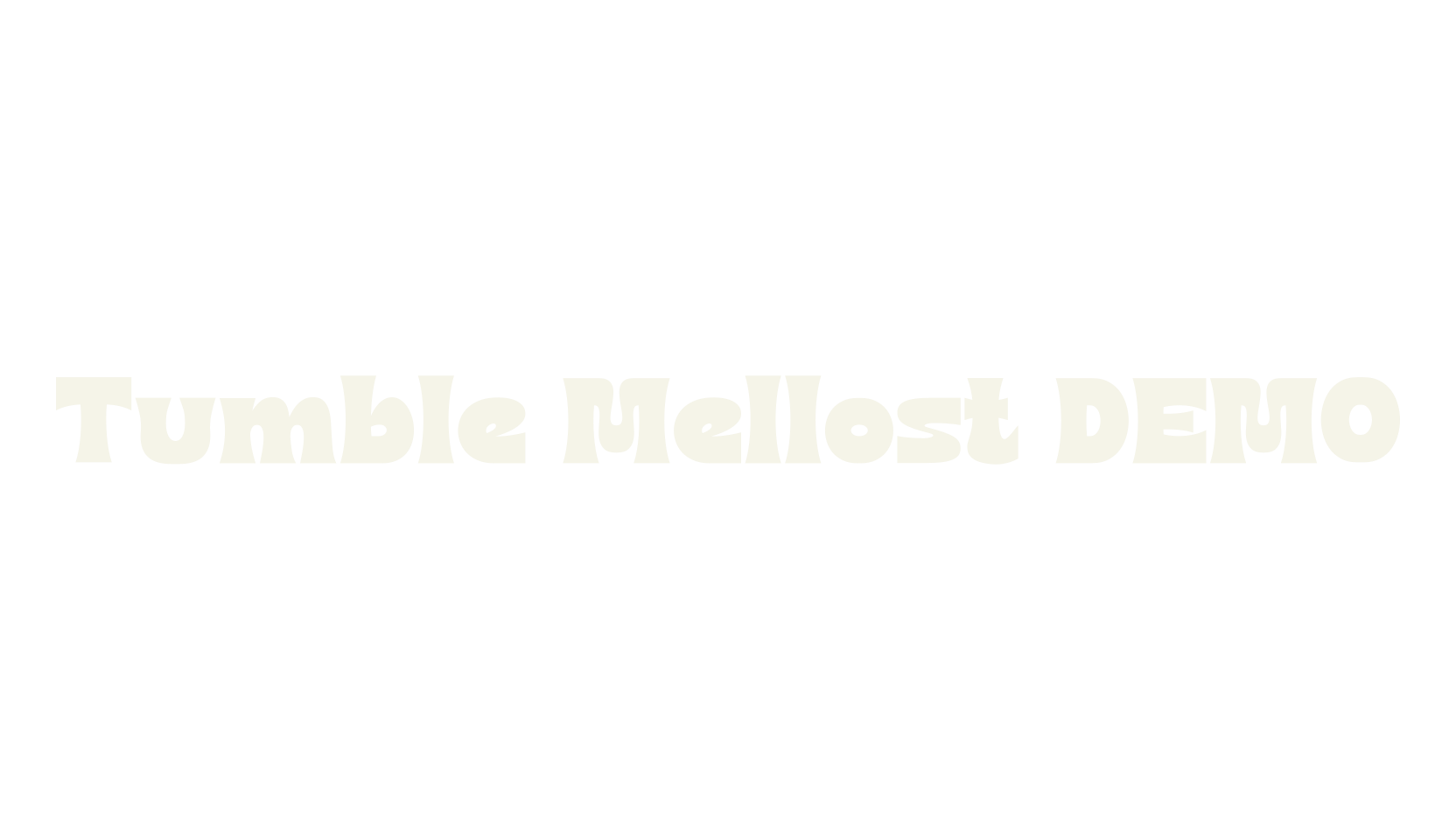 Tumble Mellost DEMO, sans serif font preview