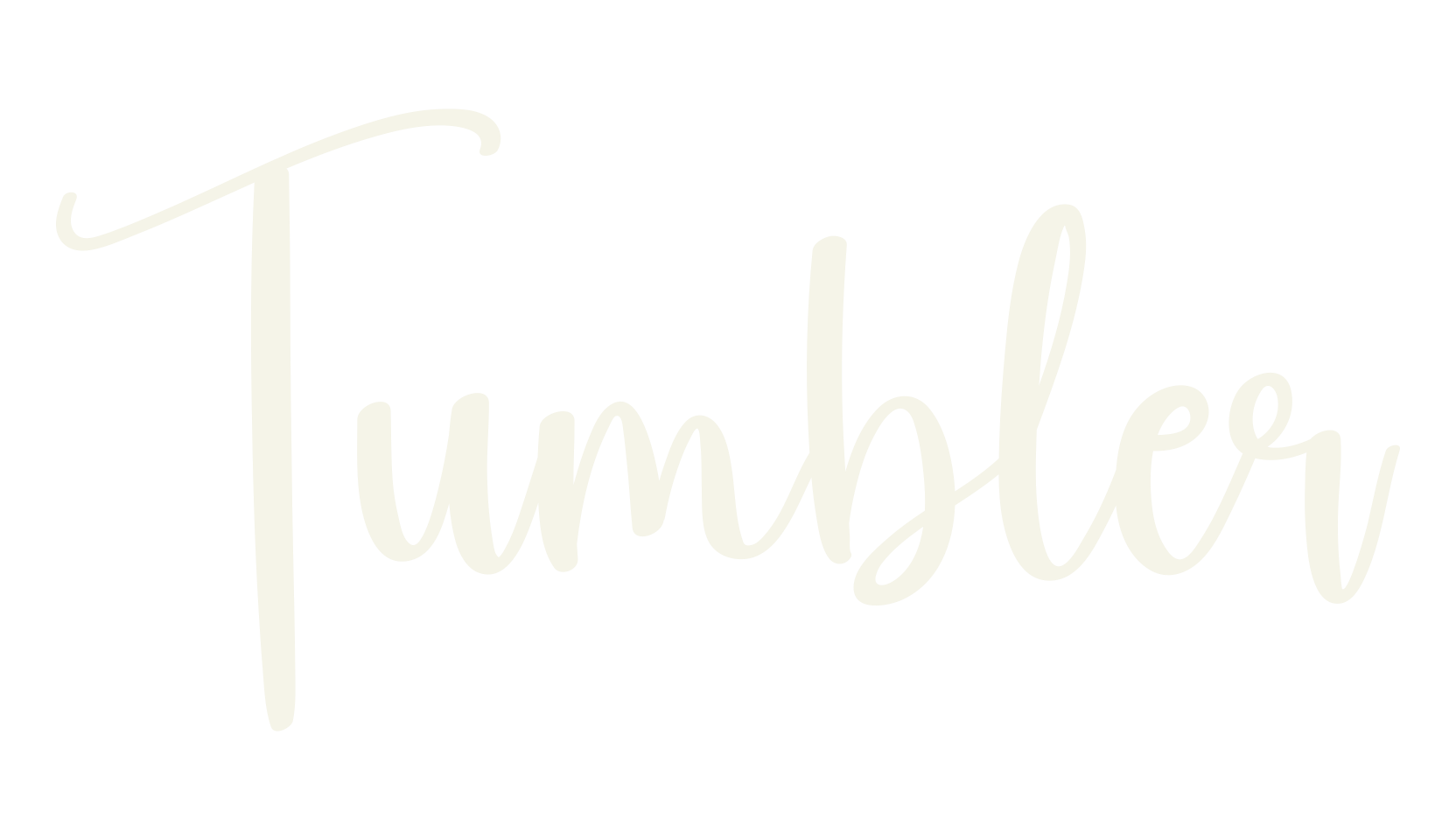Tumbler, calligraphy font preview
