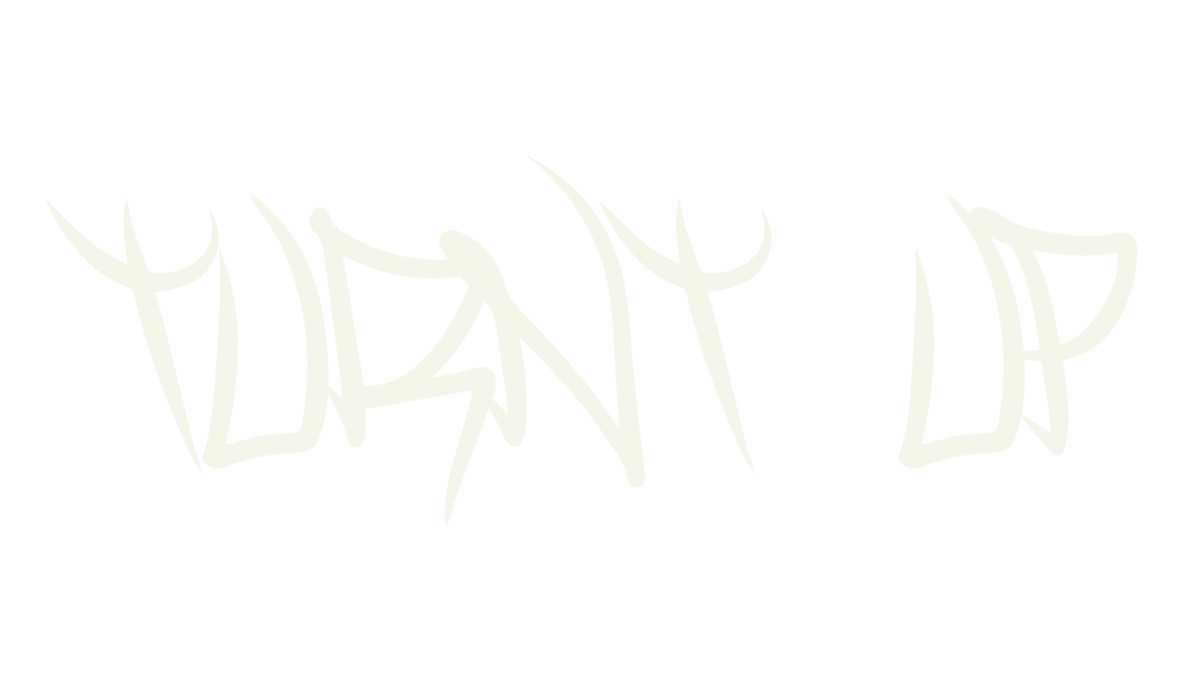 Turnt Up, handwritten font preview
