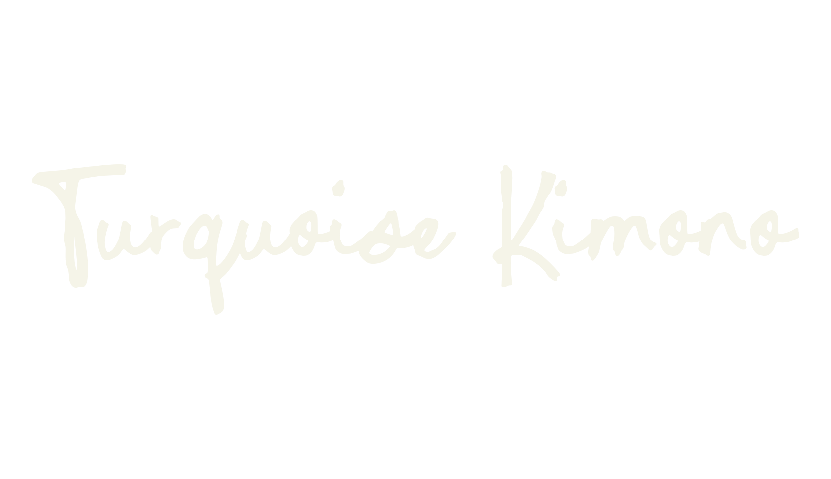 Turquoise Kimono, cursive font preview