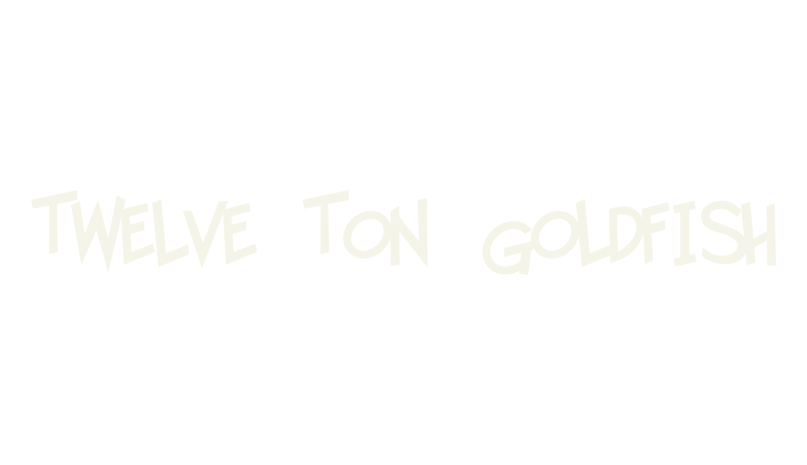 Twelve Ton Goldfish, handwritten font preview