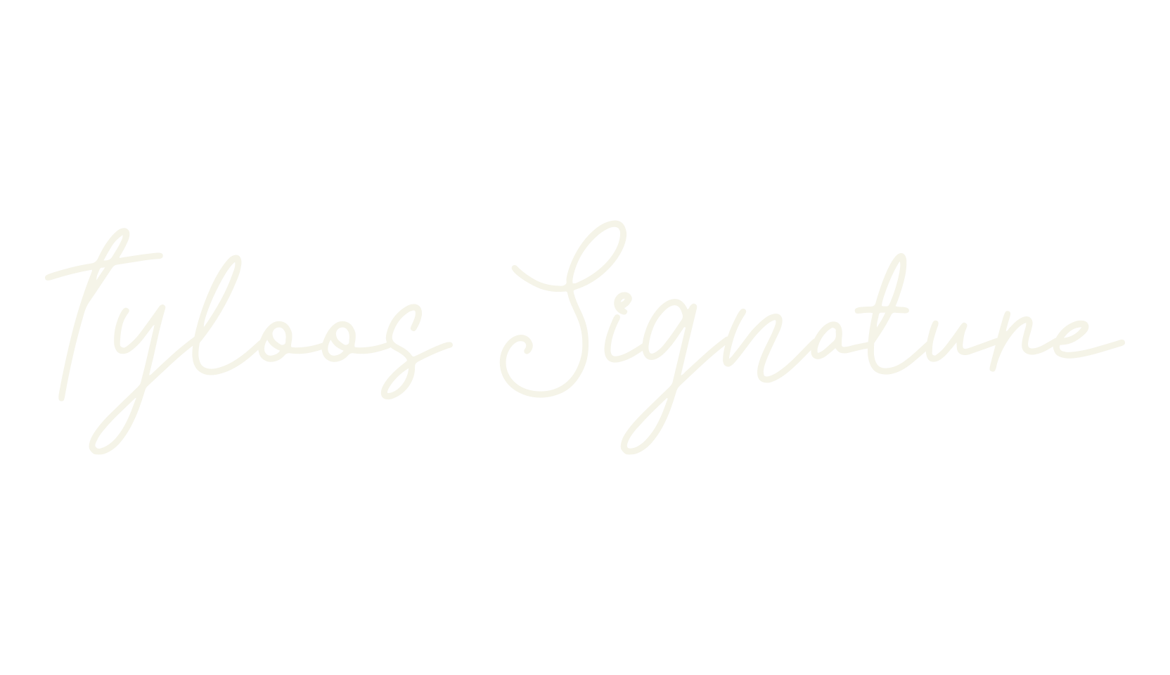 Tyloos Signature, cursive font preview
