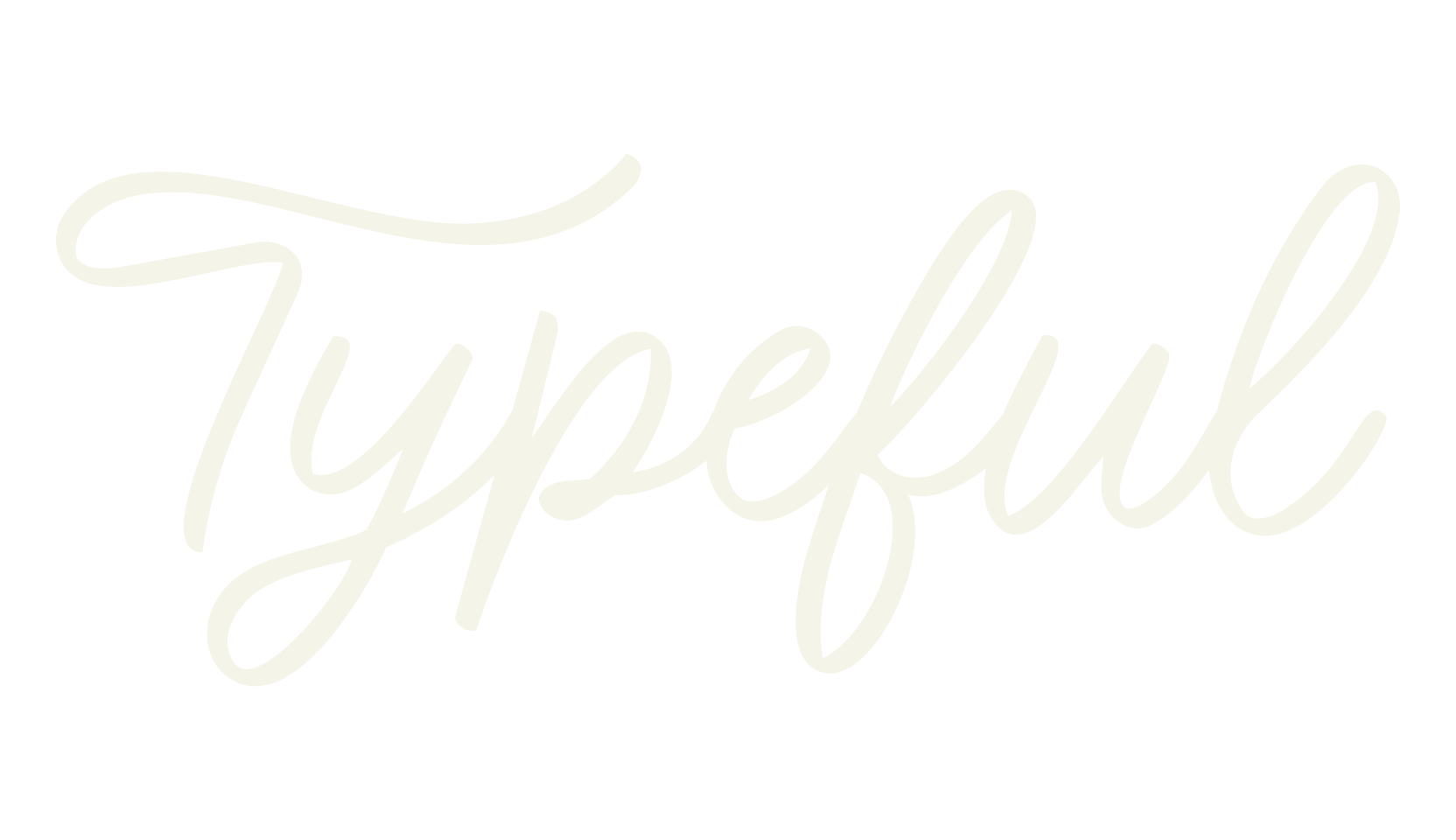 Typeful, calligraphy font preview