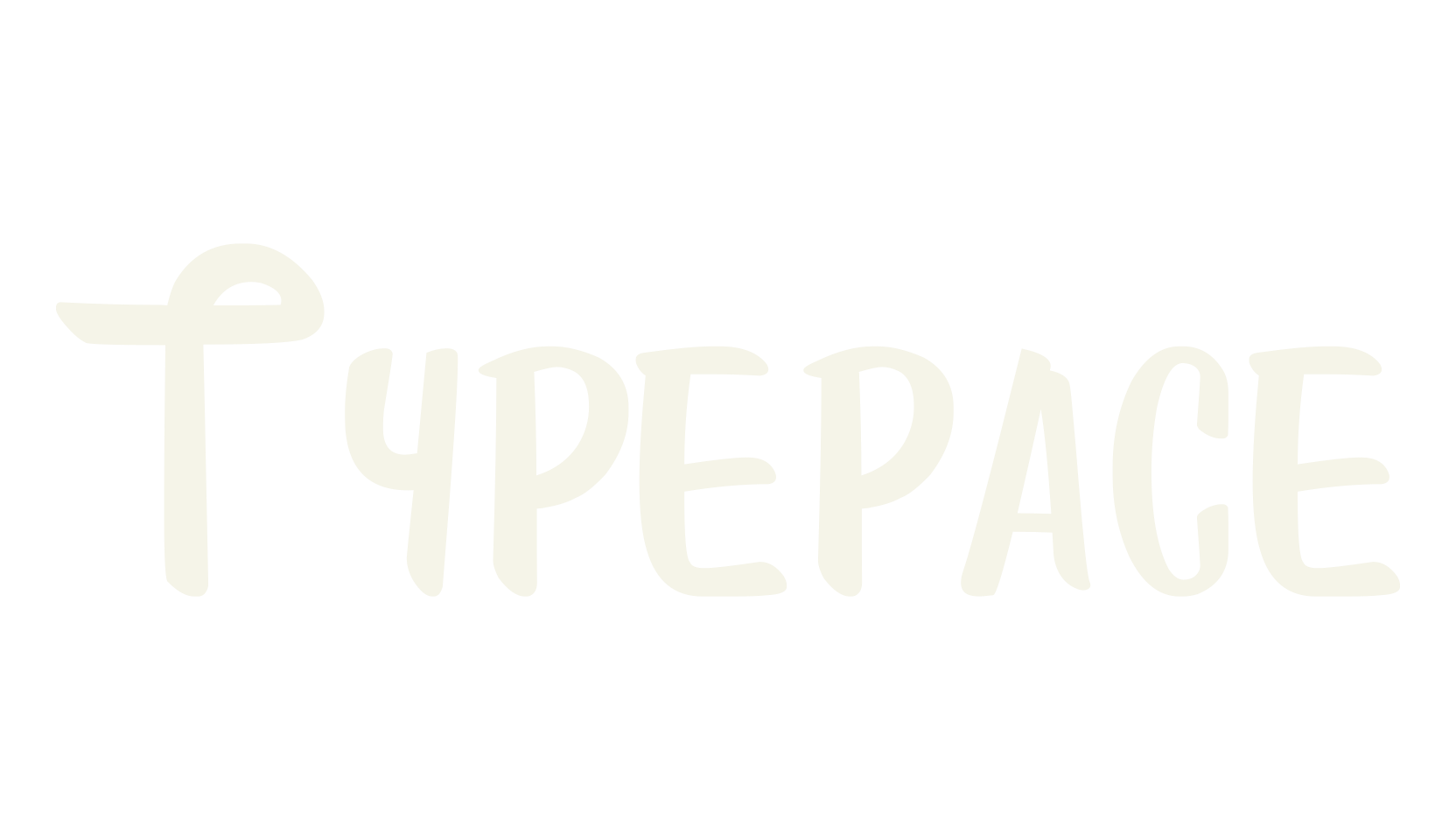 Typepace, logo font preview