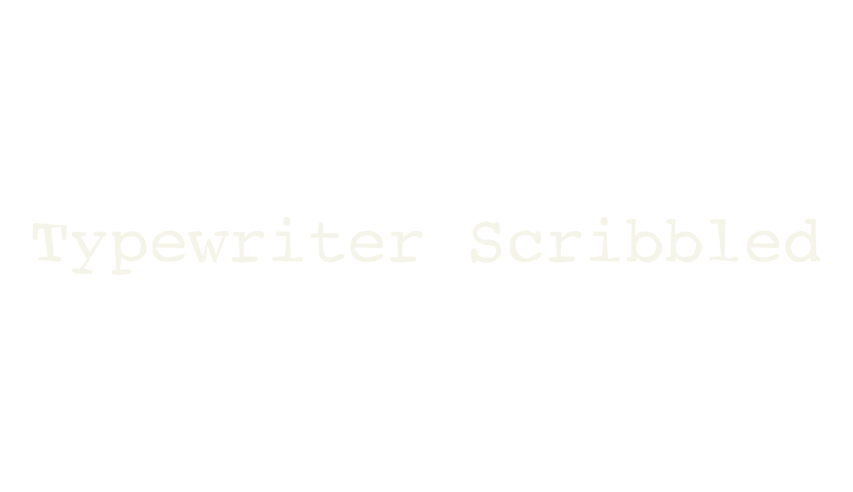 Typewriter Scribbled, serif font preview