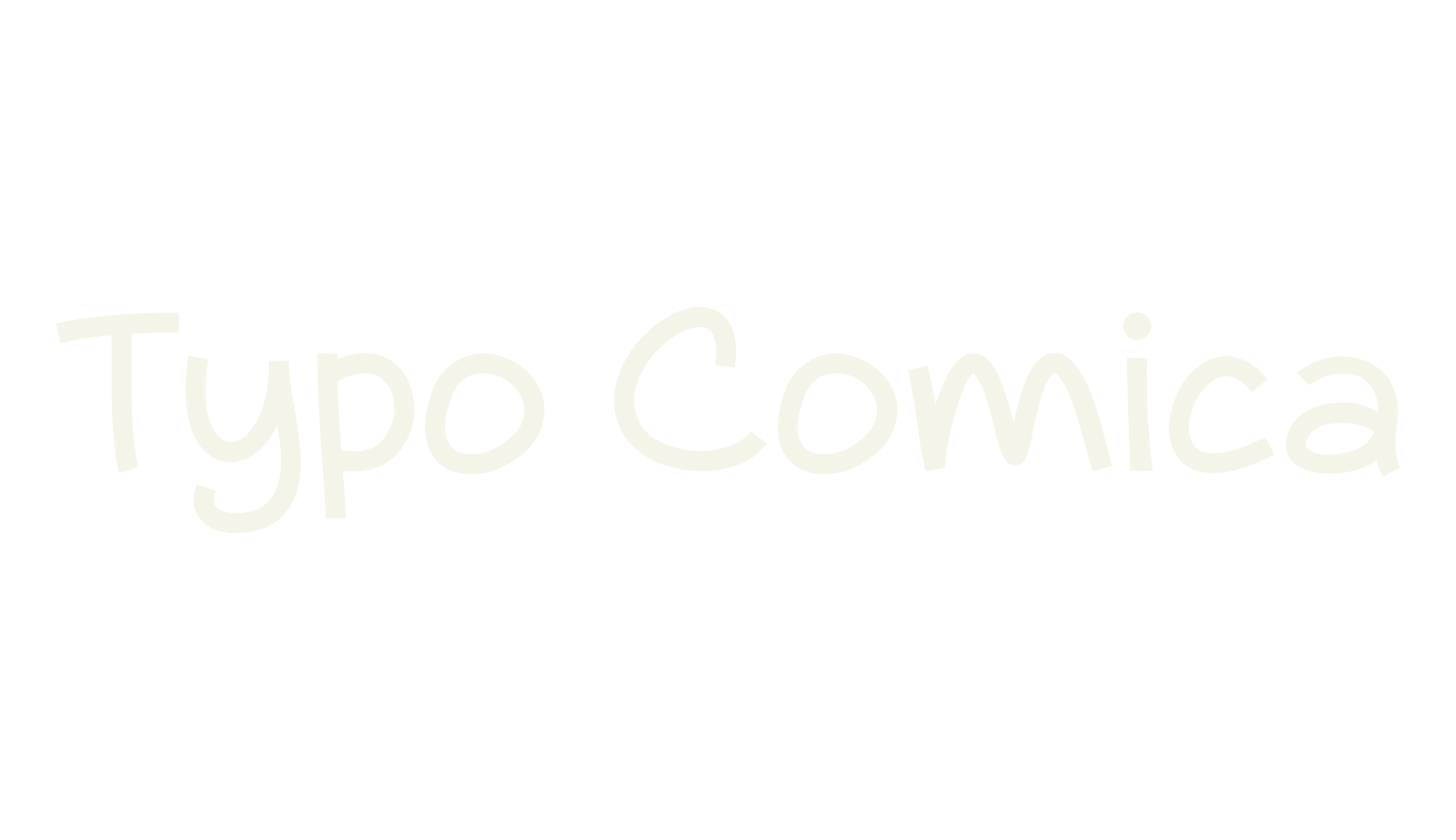 Typo Comica, handwriting font preview