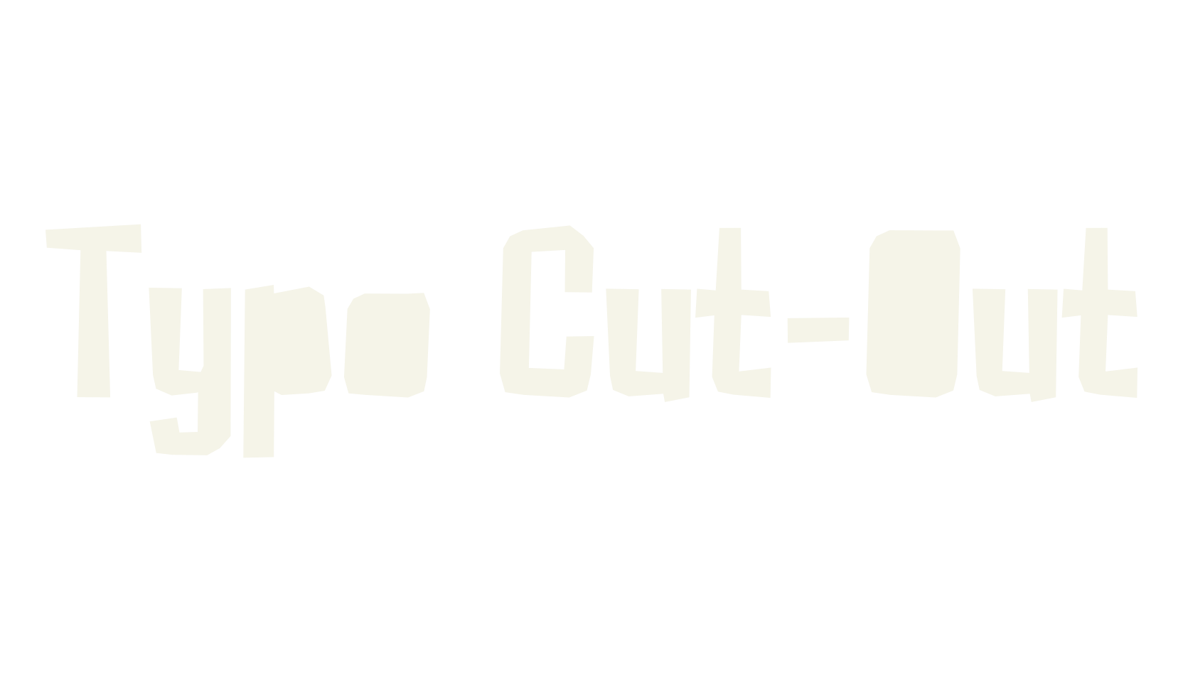 Typo Cut-Out, 3d font preview