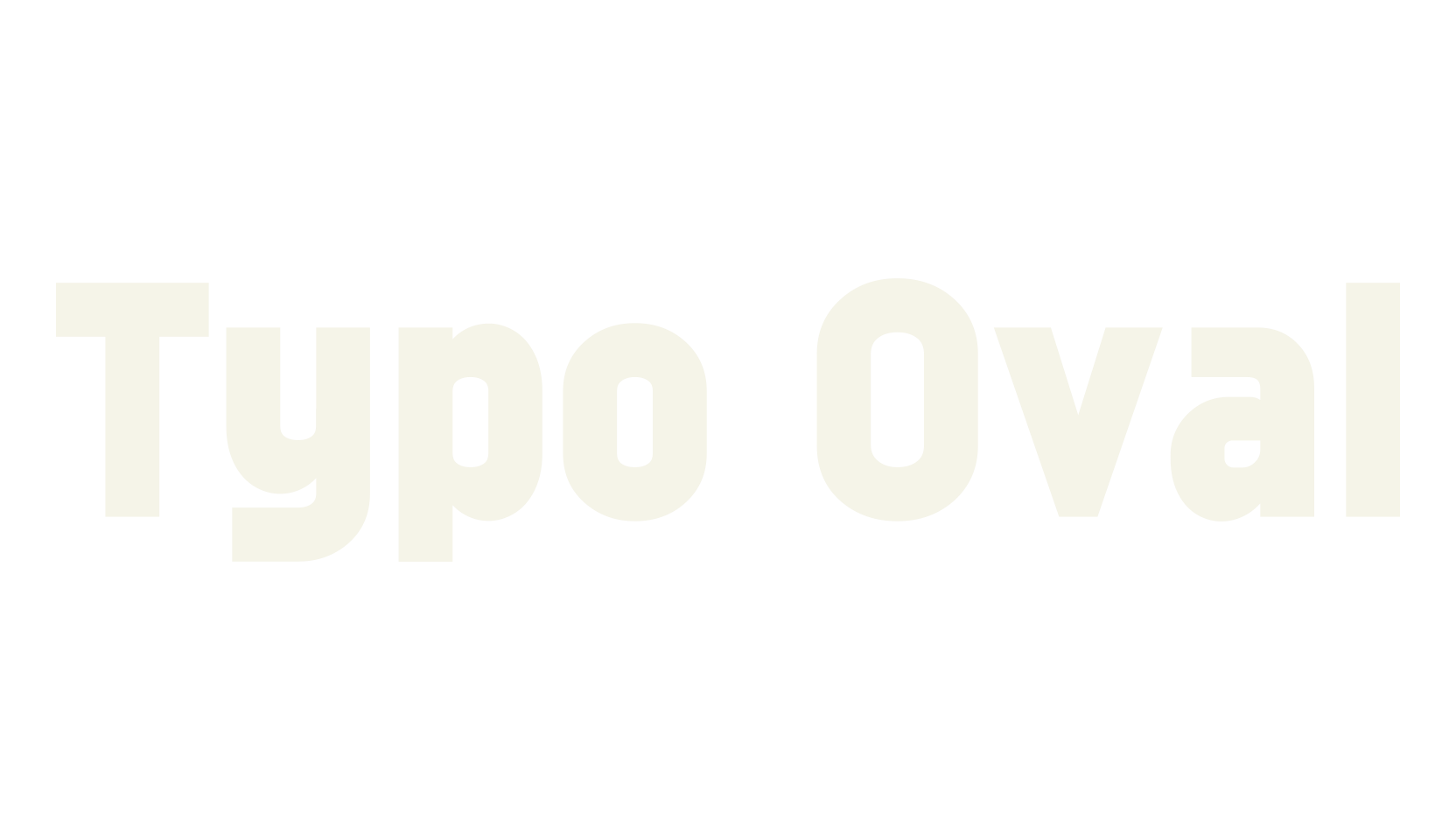Typo Oval, basic font preview