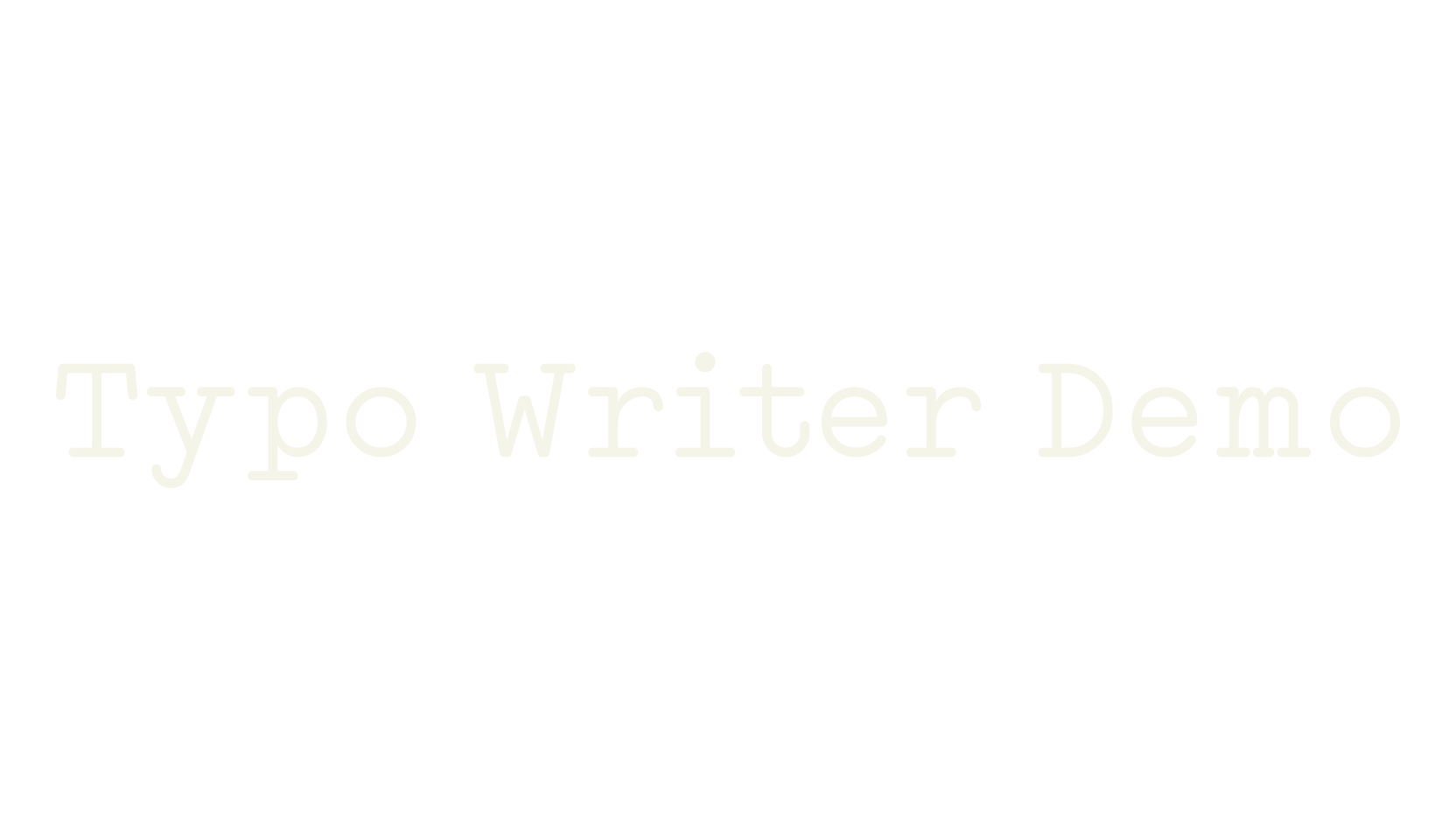 Typo Writer Demo, typewriter font preview