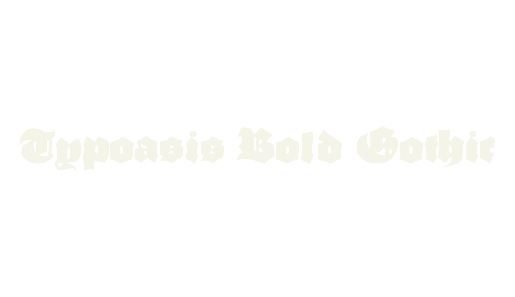 Typoasis Bold Gothic, fantasy font preview