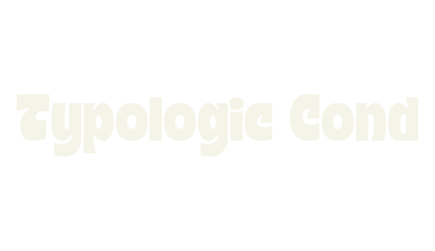 Typologic Cond, cartoon font preview