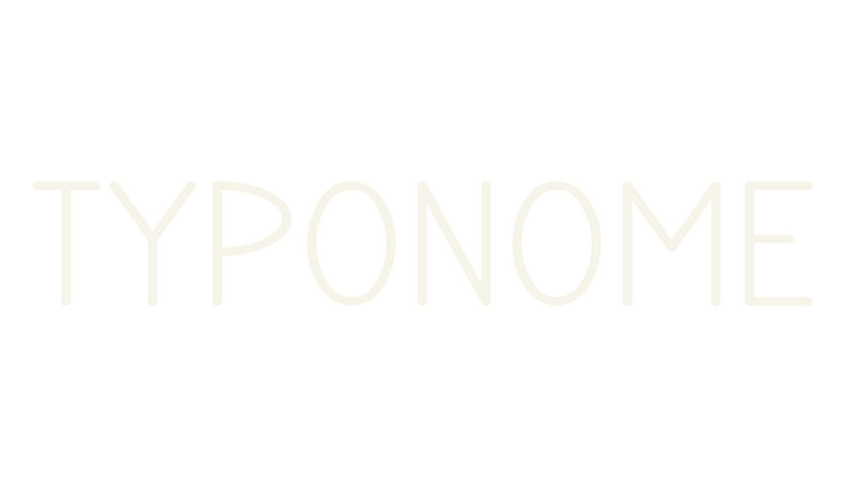 TYPONOME, thin font preview