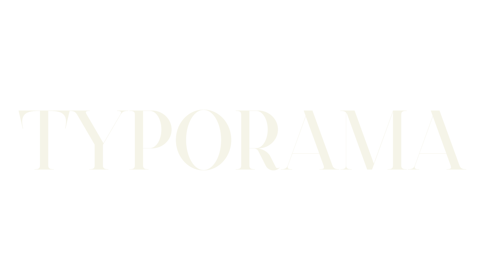 Typorama, serif font preview