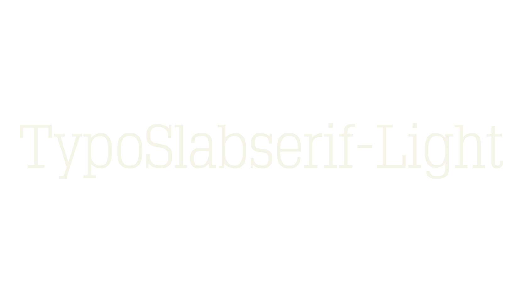 TypoSlabserif-Light, serif font preview