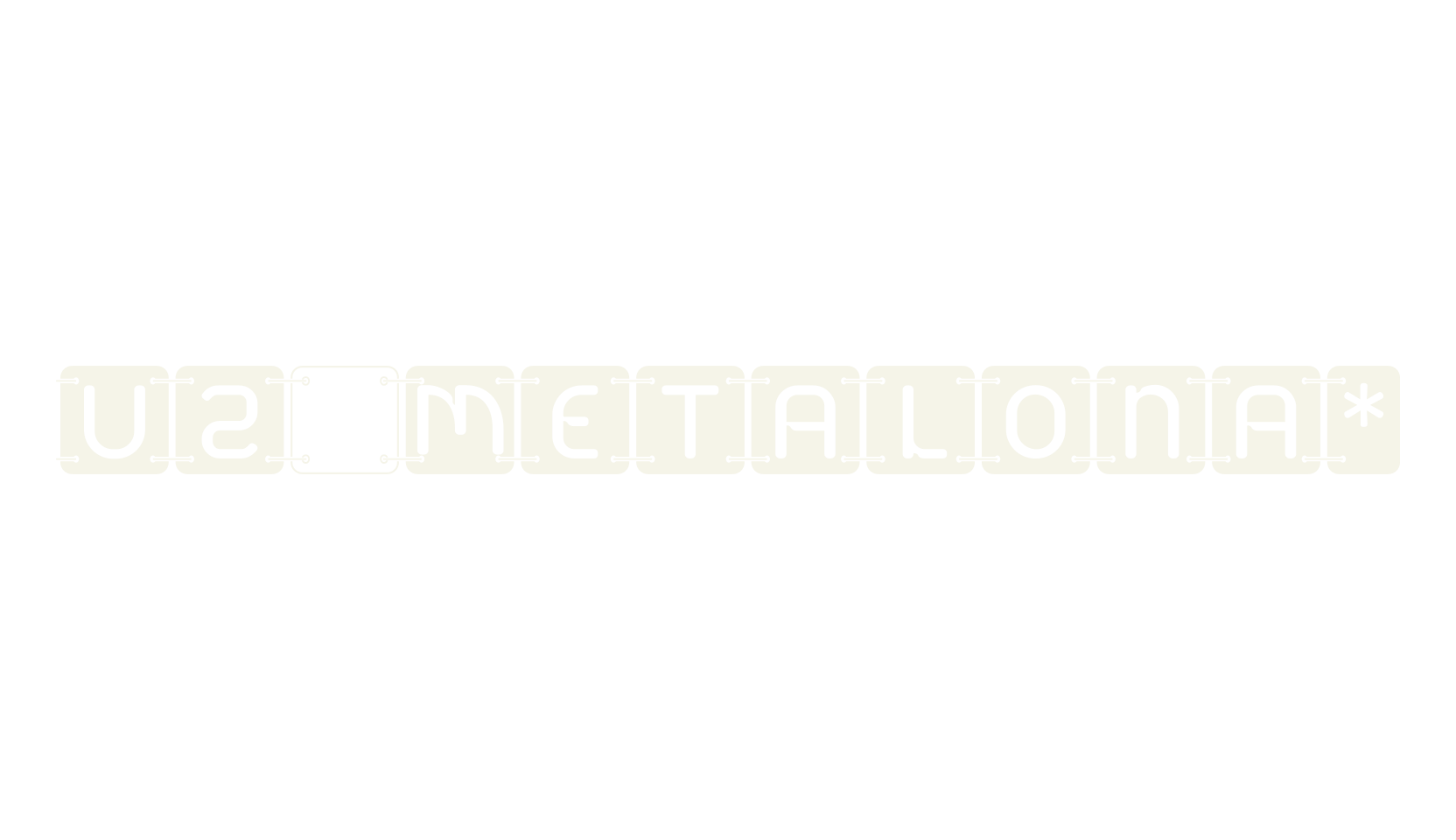 U2 Metalona*, metal font preview