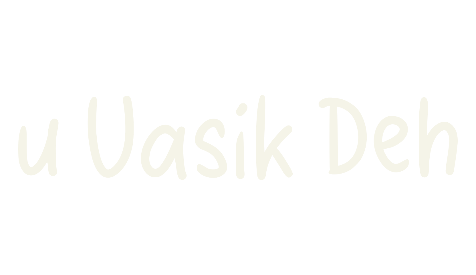 u Uasik Deh, handwritten font preview
