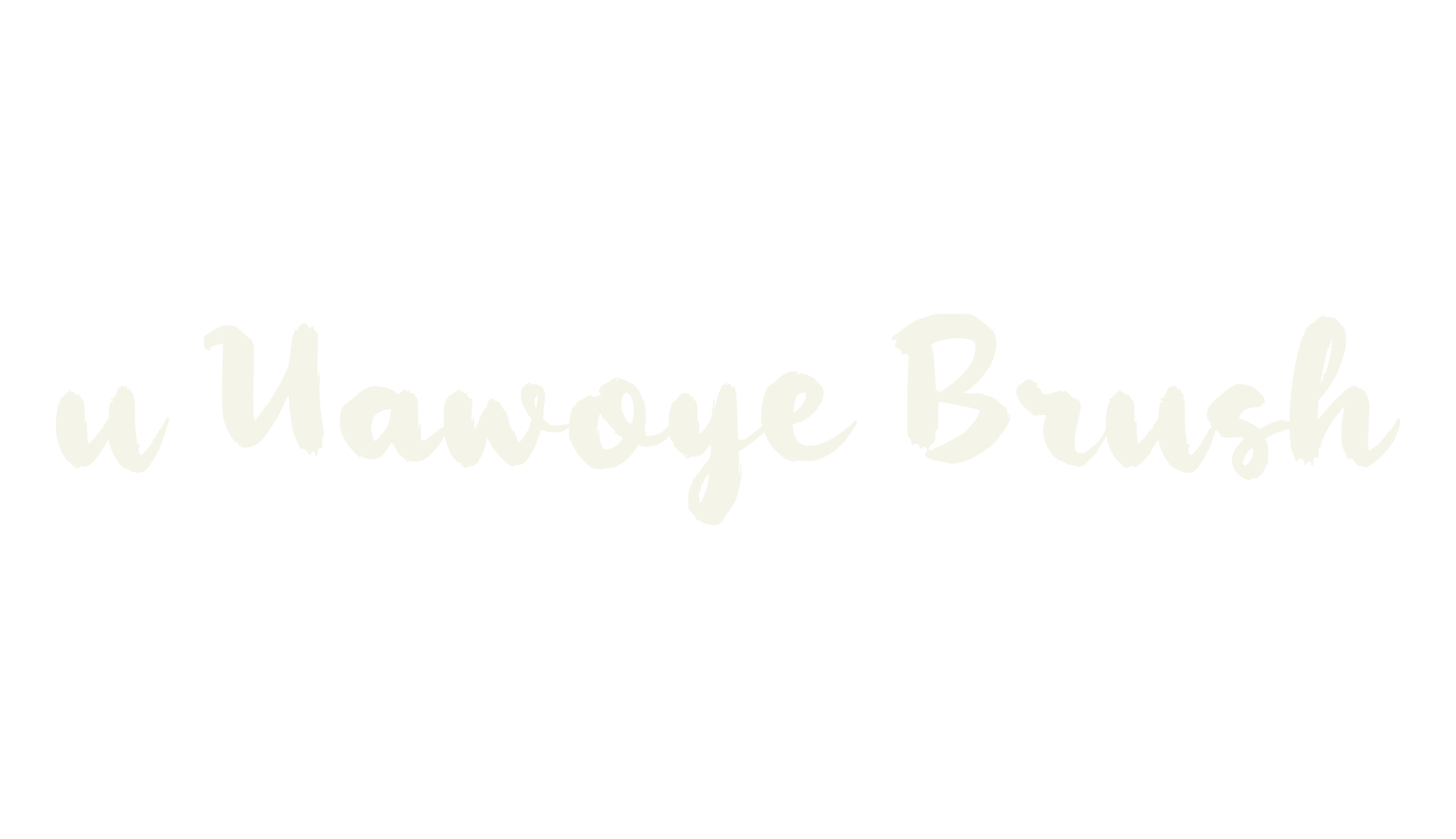 u Uawoye Brush, fashion script font preview