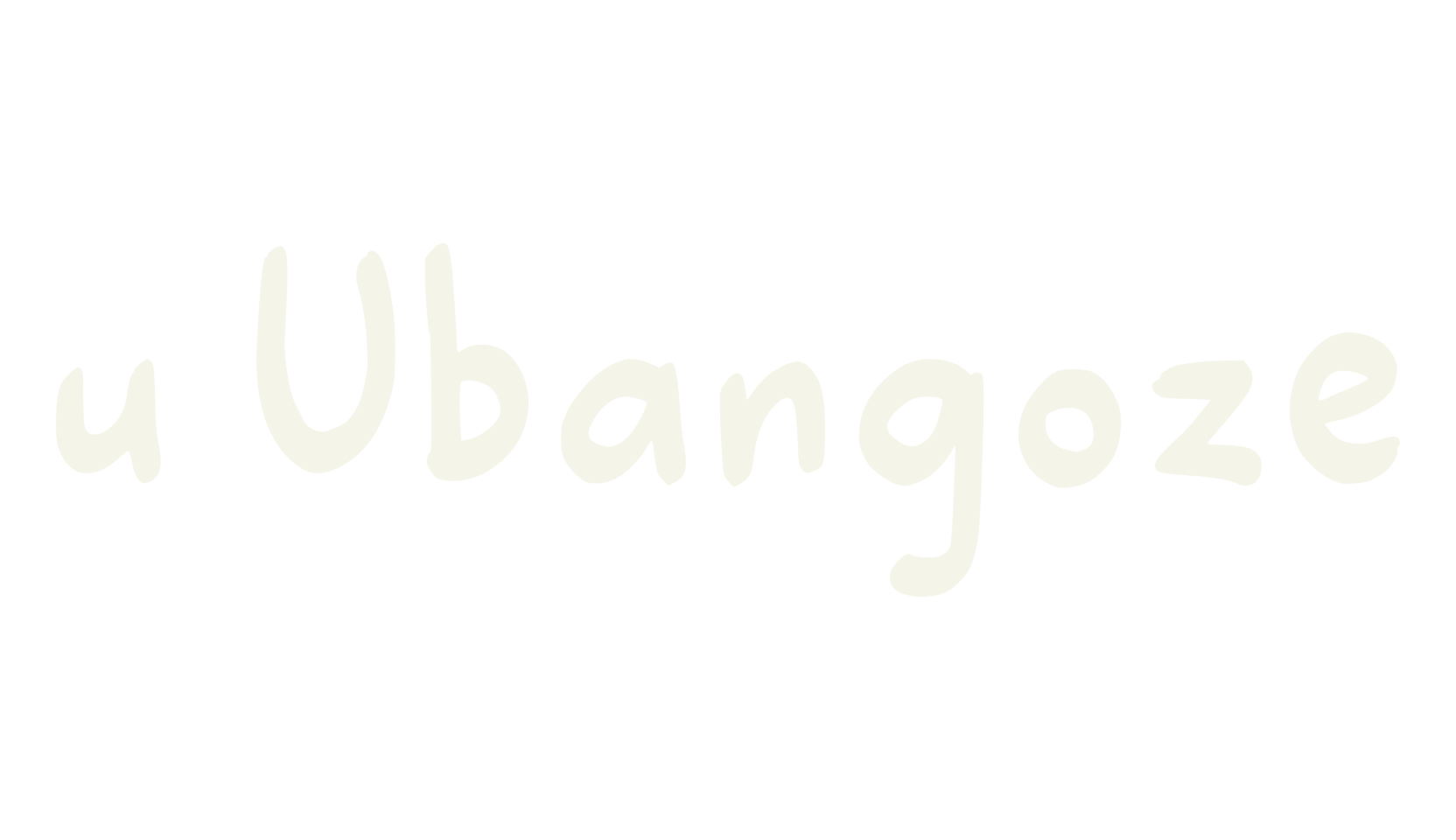 u Ubangoze, handwritten font preview