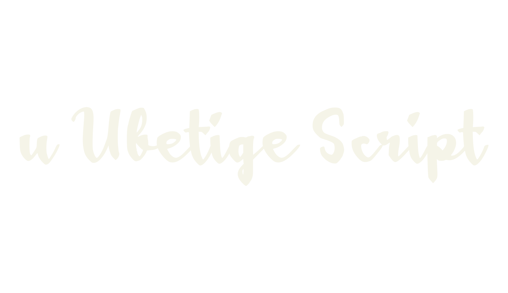 u Ubetige Script, fashion script font preview