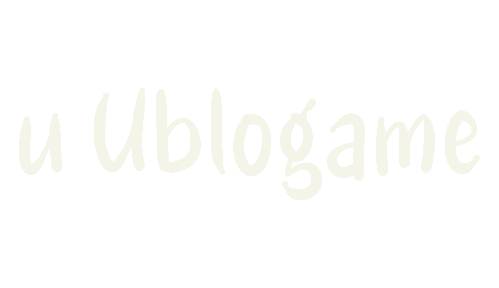 u Ublogame, handwritten font preview