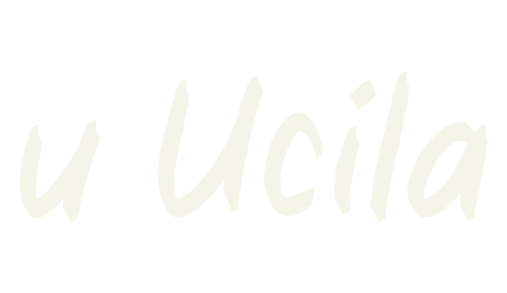 u Ucila, handwritten font preview