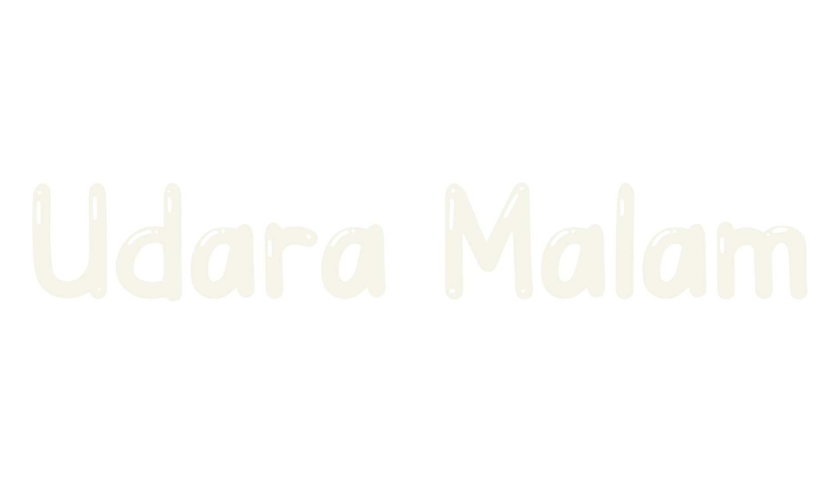 Udara Malam, comic sans font preview