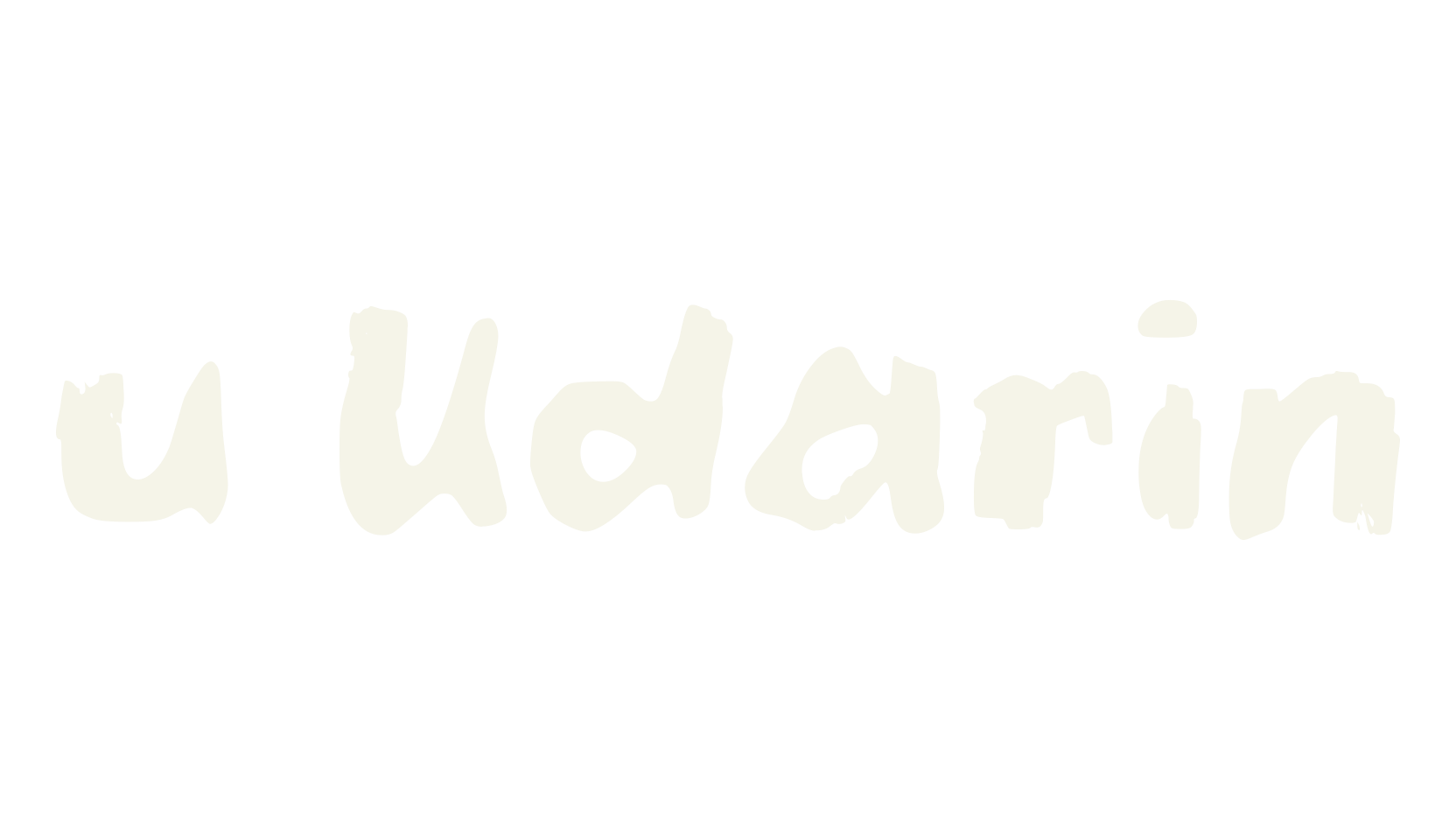 u Udarin, handwritten font preview