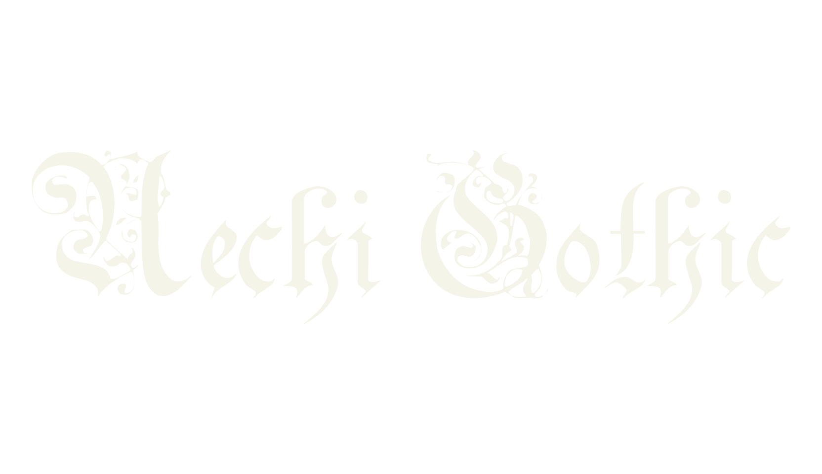 Uechi Gothic, fantasy font preview